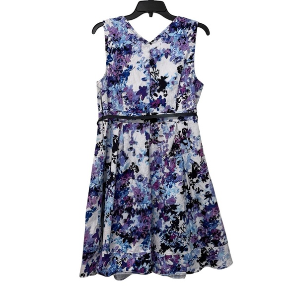 Lane Bryant Purple and White Floral Midi Dress - Picture 3 of 7